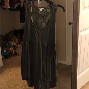 High-Low Tunic Olive Green Size Small